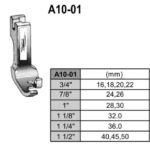 A10-01-3/4 BINDING FOOT FOR A10 FOLDER